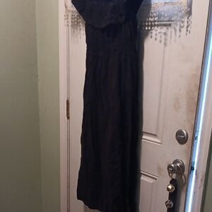 Old Navy Black Maxi Dress with Ruffled Bodice